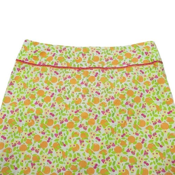 Lilly Pulitzer Mini Skirt Womens 4 Yellow Crazy Cat Short Colorful - Picture 2 of 9